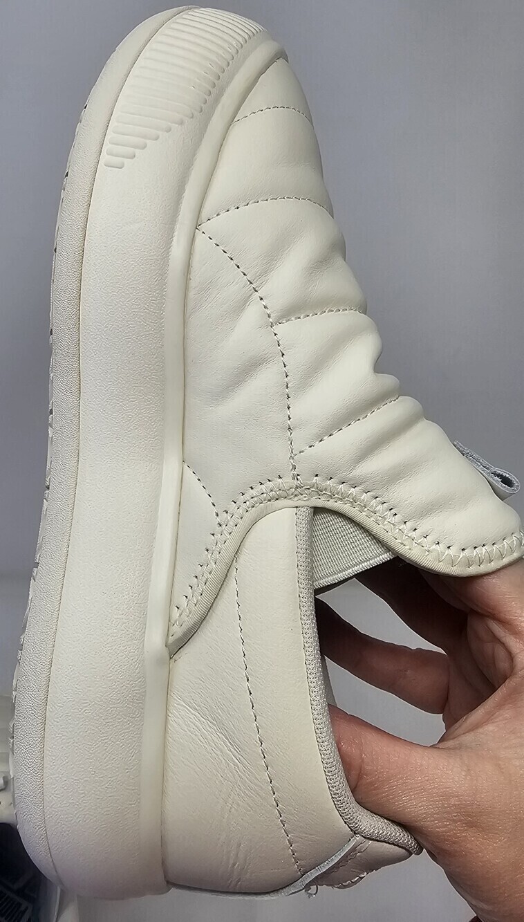 PUMA Suede Mayu Slip On Womens Off White Sneakers Puffer Casual Shoes Size 7.5 - Picture 5 of 10
